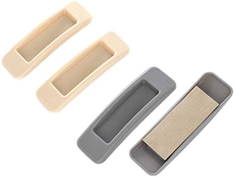4 PCS Self-Adhesive Push-Pull Assistant Drawer Handle Window Handle Kitchen Bathroom Drawer Handle Cabinet Door Handle(Grey and Khaki)...