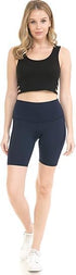 Jessica Simpson Womens Tummy Control Bermuda Short Midnight Blue SM One Size...