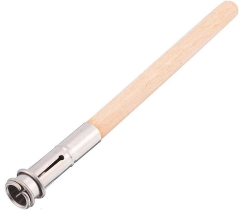 1Pc Light Brown Wooden Pencil Extender,Adjustable Art Pencil Lengthener,Pencil Extender Holder with Aluminum Handle for Colored Pencils Crayon Pen...