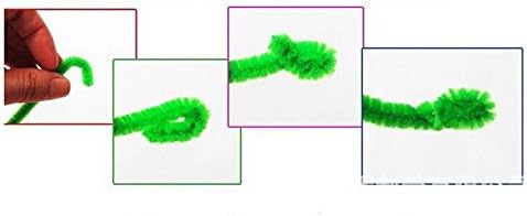 Carykon Super Fuzzy Chenille Stems Pipe Cleaners, Pack of 100 (Light Blue)...