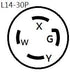 Parkworld 691944 Power Adapter 4-Prong Generator 30A Locking L14-30P Male to RV/EV 50 AMP 14-50R Female (Yellow)...