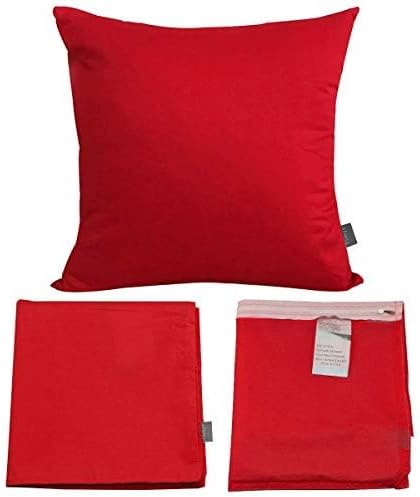 Thmyo 4-Pack 100% Cotton Comfortable Solid Decorative Throw Pillow Cases Square Cushion Cover Pillowcases Sublimation Blank Christmas DIY Throw Pi...