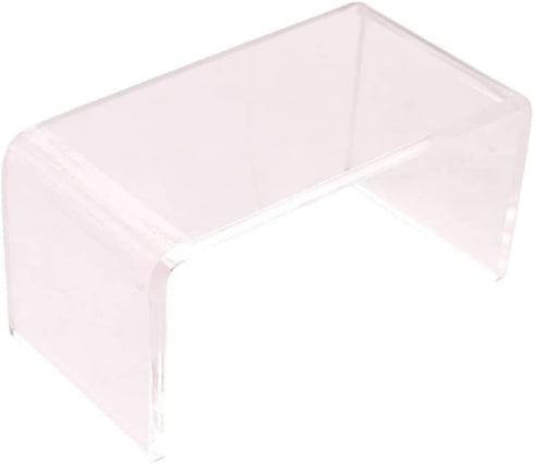 Miniature Desk Dollhouse Furniture Tea Coffee Table 1:12 Scale Miniature Clear Acrylic Table Modern Waterfall Minimalist Style Accessories Mini Re...