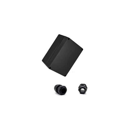 Project Box for Electronics -Electrical Enclosure, Junction Box ABS Plastic Dustproof Waterproof IP65, with 4 PCS M16 Cable Glands Black (6.22x3.5...