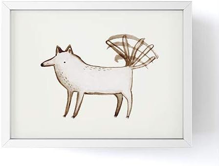 Society6 Sophie Corrigan Very Happy Dog Mini Art Print, White Frame...
