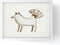 Society6 Sophie Corrigan Very Happy Dog Mini Art Print, White Frame...