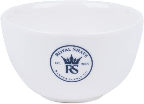 Ceramic Textured Shaving Bowl – Shave Soap & Shaving Cream Dish, Textured for Rich Lather (White)...