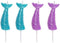 Glitter Mermaid Tail Candle Picks Birthday Cake Party Supplies 4 Ct...