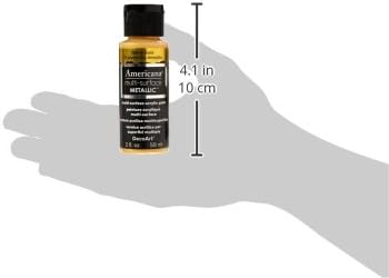 DecoArt Americana Multi-Surface Metallic Paint, 2-Ounce, Yellow Gold...