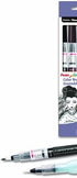 Pentel Arts Color Water Brush Box Set, Black/Gray/Sepia/Aquash (GFLFRHBP)...