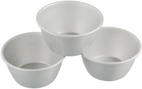 3Pcs Round Carbon Steel Cake Moulds,Pudding Cupcake Mould Muffin Baking Cup Non-Stick Egg Tart Molds Dessert Mould Pans DIY Bakeware Tools...