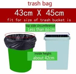 100pcs Black Disposable Clean Garbage Bags Not Leak Bulk Plastic Home Kitchen Office Saving Recycled Trash Bag Outdoor Travel Dinner Hotel Restaur...