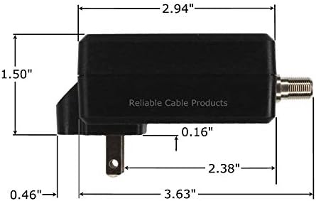 Reliable Cable Power Supply, High Efficiency OEM Replacement Wall Mount Coax Adapter for CATV Drop Amplifiers 12V 500mA (0.5A) with F-Type Connect...
