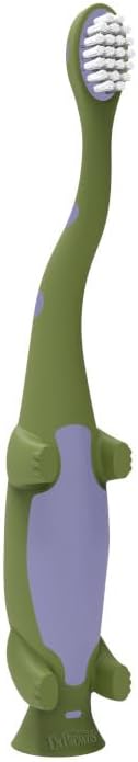 Dr. Brown's Toddler Toothbrush, Dinosaur, Green, 1-Pack...
