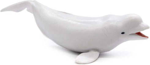 Solid Sea Animals Educational Toys,Simulation Ocean Shark Sea Creature Toy for Toddlers Kids (Middle Beluga)...