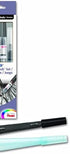 Pentel Arts Color Water Brush Box Set, Black/Gray/Sepia/Aquash (GFLFRHBP)...