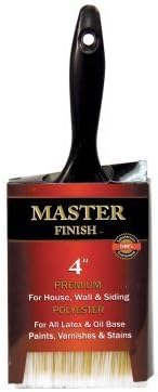 4 Premium Polyester Paint Brush for House Wall & Siding Latex & Oil Base Paints...
