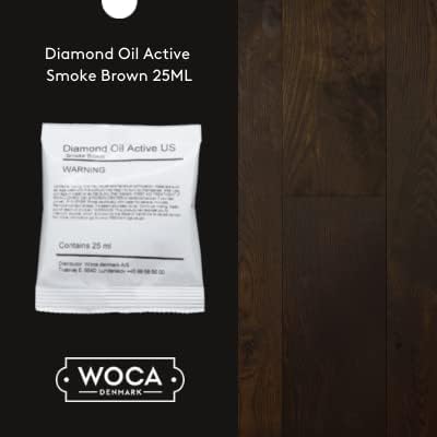 WOCA Denmark - Diamond Oil Active, Smoke Brown -0.9 oz- Wood Finish - Stain and Protection for Furniture, Floors,Trim and Cabinets...
