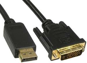 InstallerParts 3Ft Display Port Male to DVI Male Cable – Black – Used for Video & Audio Transmission...