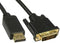 InstallerParts 3Ft Display Port Male to DVI Male Cable – Black – Used for Video & Audio Transmission...