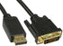 InstallerParts 3Ft Display Port Male to DVI Male Cable – Black – Used for Video & Audio Transmission...