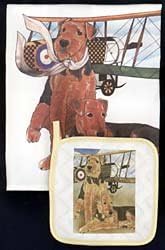Airedale Terrier Dish Towel & Potholder...