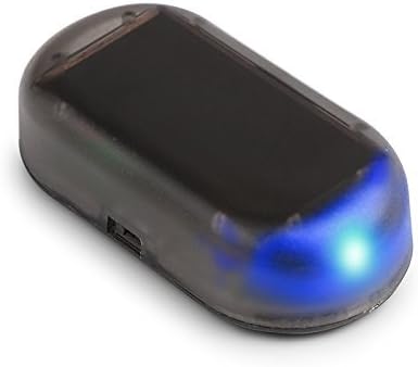 Onerbuy Solar Power Simulated Car Alarm LED Light Anti-Theft Warning Lights Flashing Security Lamp Blue, Pack of 1...