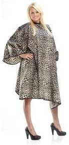 CATWALK CAPE Animal Print Snap Neck Closure Stain Bleach Water Resistant Client Cape for Hair Stylist...
