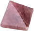 AUNMAS 3cm Quartz Pyramid, Small Strawberry Crystal Love Addition Reiki Stone Energy Tower Figurine for Home Office Decoration Ornament...
