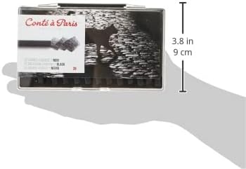 Conté à Paris 12 Count 2B Sketching Crayons Set, Black...
