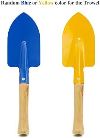 Kids Garden Tools Set Made of Metal with Sturdy Wooden Handle. Safe & Right Size for Children, 8" Long Bamboo Gardening Tools for Kids...