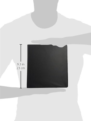 Samsill Economy 2 Inch 3 Ring Binder, Made in The USA, Round Ring Binder, Non-Stick Customizable Cover, Black (?12600)...