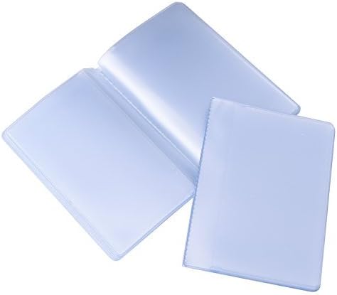 Shappy 2 Pieces Plastic Wallet Insert Credit Card Holder with 10 Page 20 Slots and 10 Page 10 Slots, Transparent...