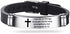 Inspirational Quote Cross Bracelets Faith Christian Bible Verse Silicone ID Wristband Religious Gifts for Men Women Boys Girls Stainless Steel Rub...