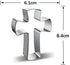 2 Pcs Easter Cookie Molds Cutters Set,Different Shapes Stainless Steel Cross Cookie Cutter(Silver)...