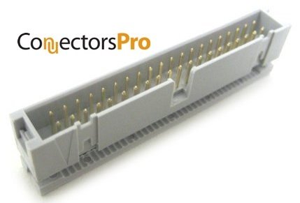 Pc Accessories 10-Pack 2X20 40P Dual Rows 2.54mm Shrouded IDC Male Header, 40 Pins IDC Crimp Connectors for Standard Flat Ribbon Cable...