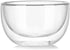 high temperature resistant double layer glass bowl borosilicate heat-resistant glass tableware transparent fruit salad bowl (250ml double bowl)...