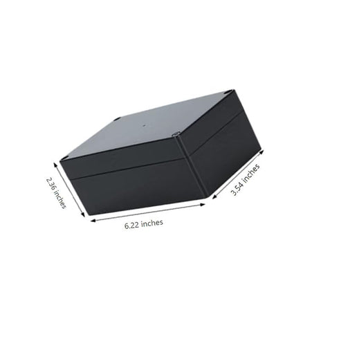 Project Box for Electronics -Electrical Enclosure, Junction Box ABS Plastic Dustproof Waterproof IP65, with 4 PCS M16 Cable Glands Black (6.22x3.5...
