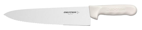 Dexter-Russell 10" Scalloped Cook’s Knife | S145-10SC-PCP | High Carbon Steel Blade with Slip-Resistant Grip | Sani-Safe Series | Made in USA...