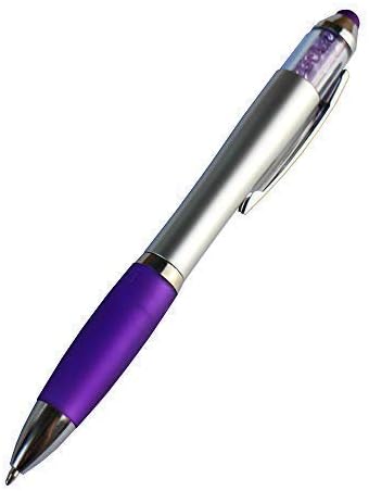 Stylus Pens for Touch Screens, Medium Point Pens with Crystals for Women and Kids Black Ink Pen with Stylus Ballpoint Pens with Comfort Grip for T...