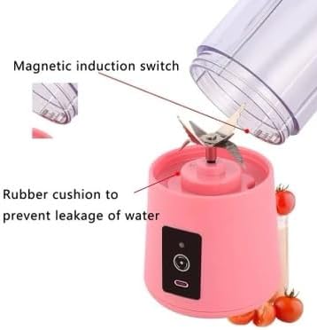 WROZZO Mini Personal Blender, 1000W Powerful Motor, 800ml Cup, 6 Stainless Blades, USB Charging, Portable Blender for Shakes and Smoothies Pink...