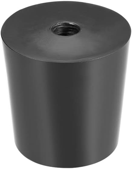 uxcell D33 x 27 x H33mm Black Color Rubber Feet Anti Vibration Isolator Absorber Base Foot Pads,2pcs...