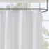 Madison Park Anna Sheers Shower Curtain, Textured Striped Accent Design, Modern Mid-Century Bathroom Decor, Machine Washable, Fabric Privacy Scree...