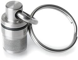 GUS Micro Pill Fob, Made in USA, Stainless Steel Keychain Pill Holder, Holds Two Emergency Aspirin, Ultra Compact Design...