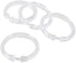 Rocky Mountain Goods Simple Spaces Clear Plastic Curtain Rings - 12 Pack - Click securely in Place - Unbreakable Plastic - True O Ring Design - Sl...