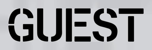 Guest Parking Stencil for Curbs Medians and Parking Lots 4 Inch Letters Reusable and Bendable Stencil for Hotels Resorts and Apartment Complexes C...