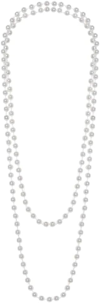 AMSCAN White Pearl Beaded Necklace - 62 Inches - 1 Pc...