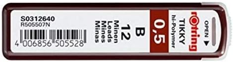 rOtring Tikky Mechanical Pencil Lead 0.5mm HB, 12 Lead (R505 508 HB)...