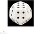 DodecaD6 - Spot - Pipped 12 Sided D6 dice - White w/Black Set of 4 - Double six dice D12 Rolls Better...