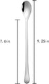9.25-Inch Long Handle Iced Tea Spoon, Ice Cream Spoon, Premium 304 Stainless Steel Cocktail Stirring Spoons, Silver...